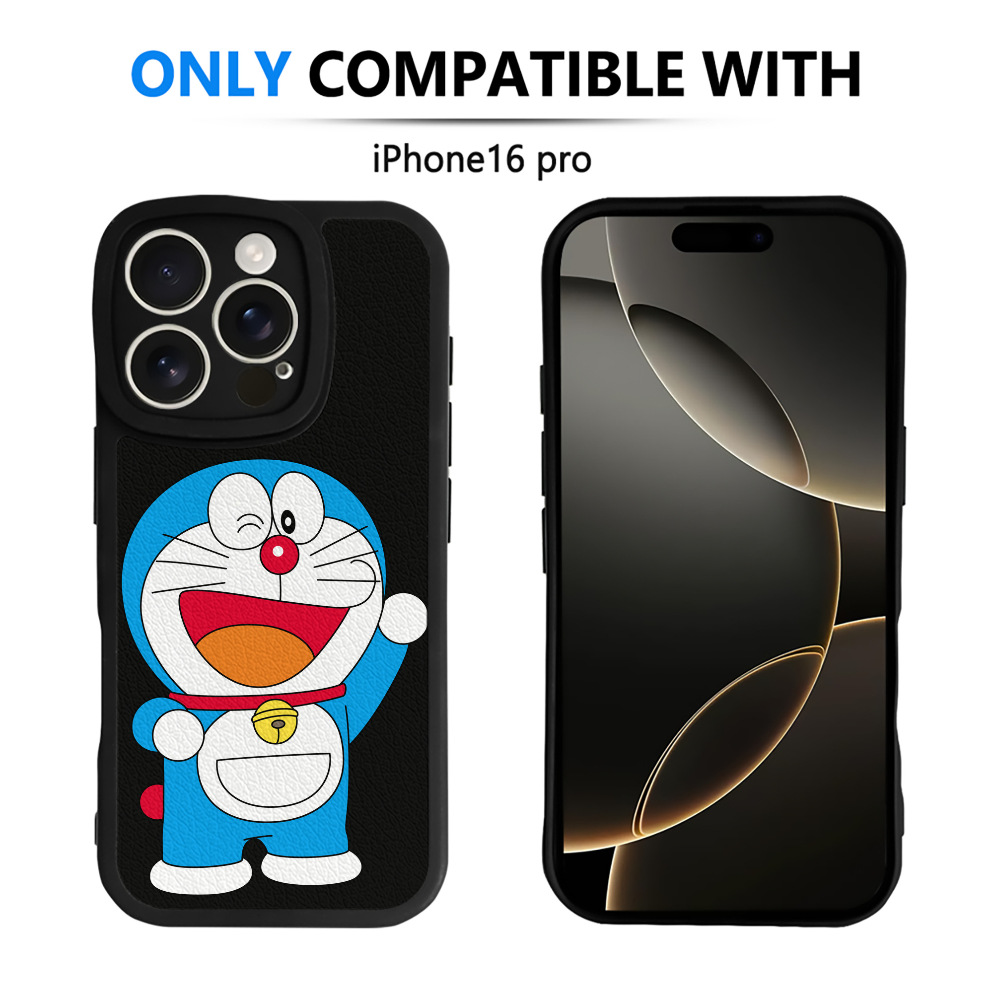 （画像用） ドラえもん Doraemon 【iPhone 16シリーズ対応】シリコンスマホケース（レザー調） 材質：シリコン
